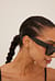 Cateye solglasögon med fyrkantig båge