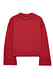 True Red Folded Sleeve Knitted Sweater