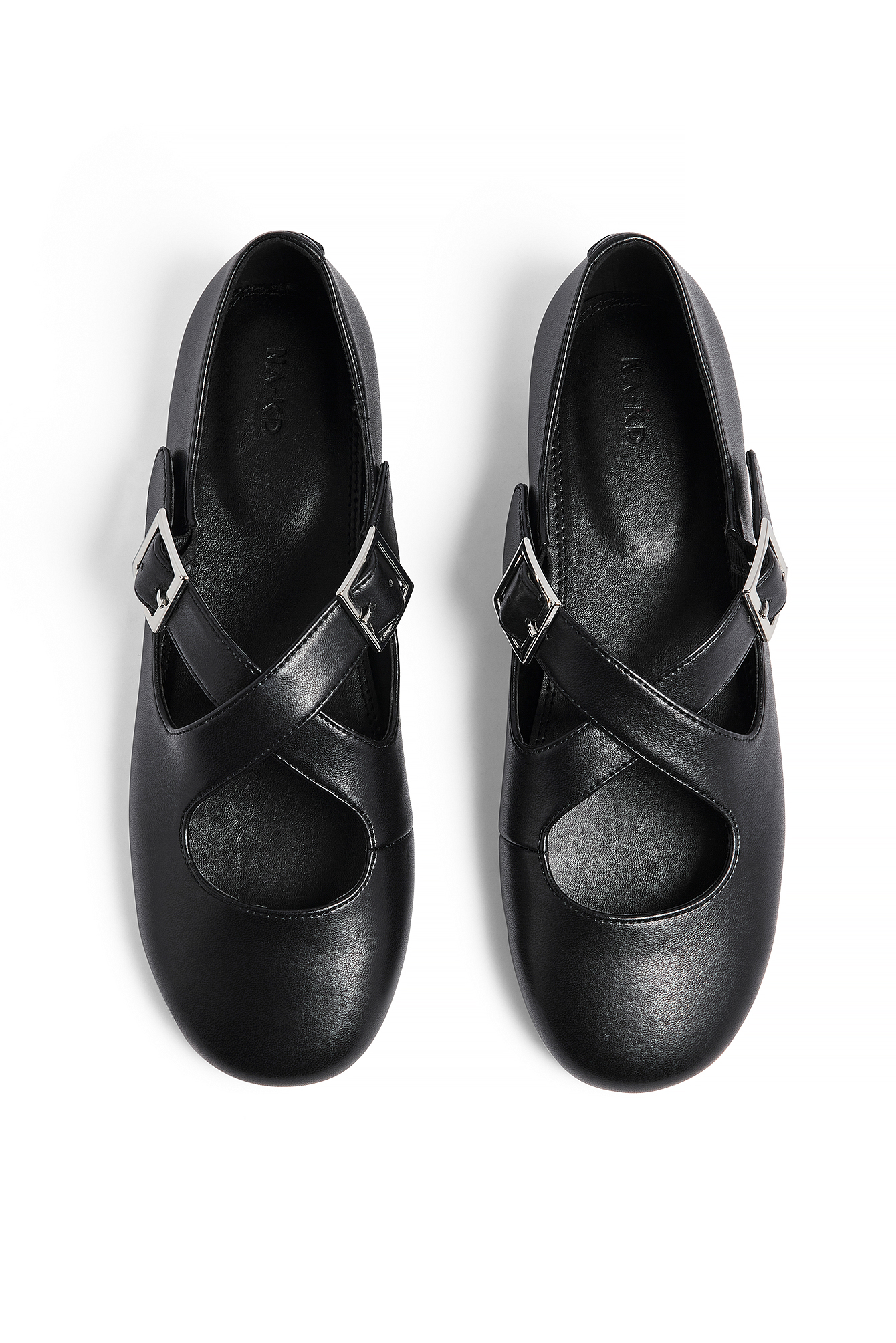 Black Cross Strap Ballerina