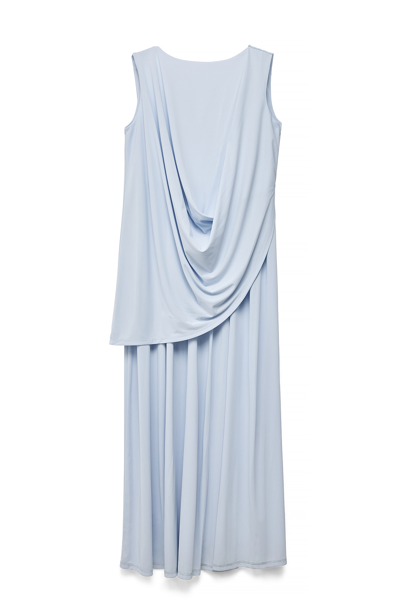 Blue Draped Maxi Dress