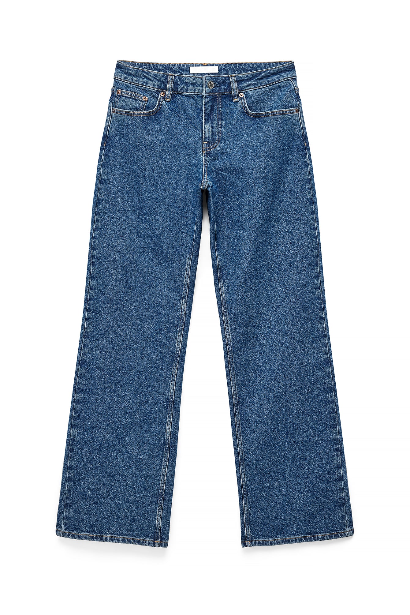 Mid Blue Lane Low Waist Jeans