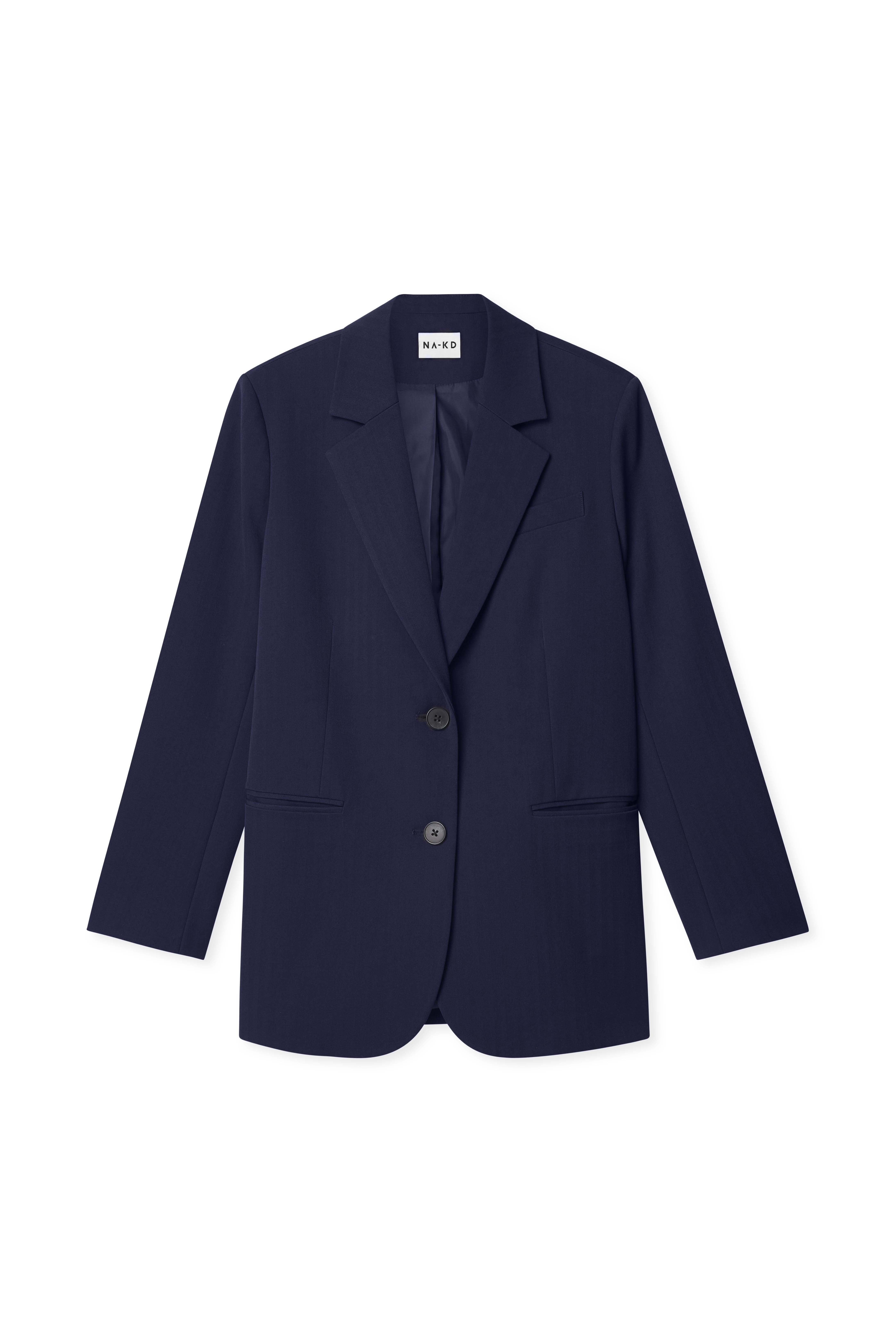 Navy Maxi Oversized Blazer