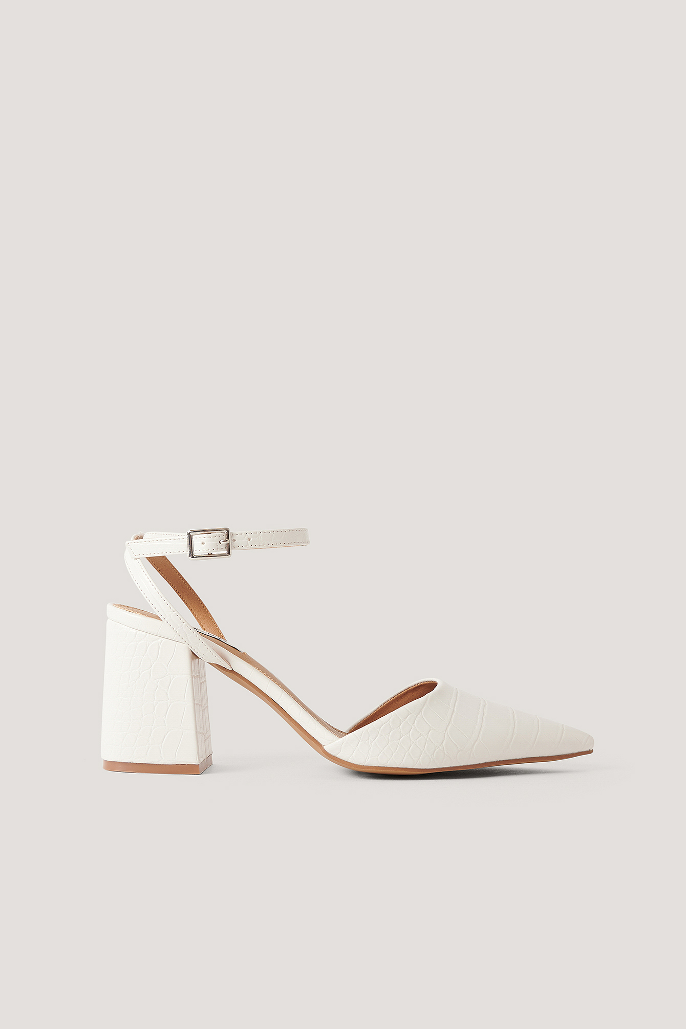 Offwhite Ankle Strap Pumps