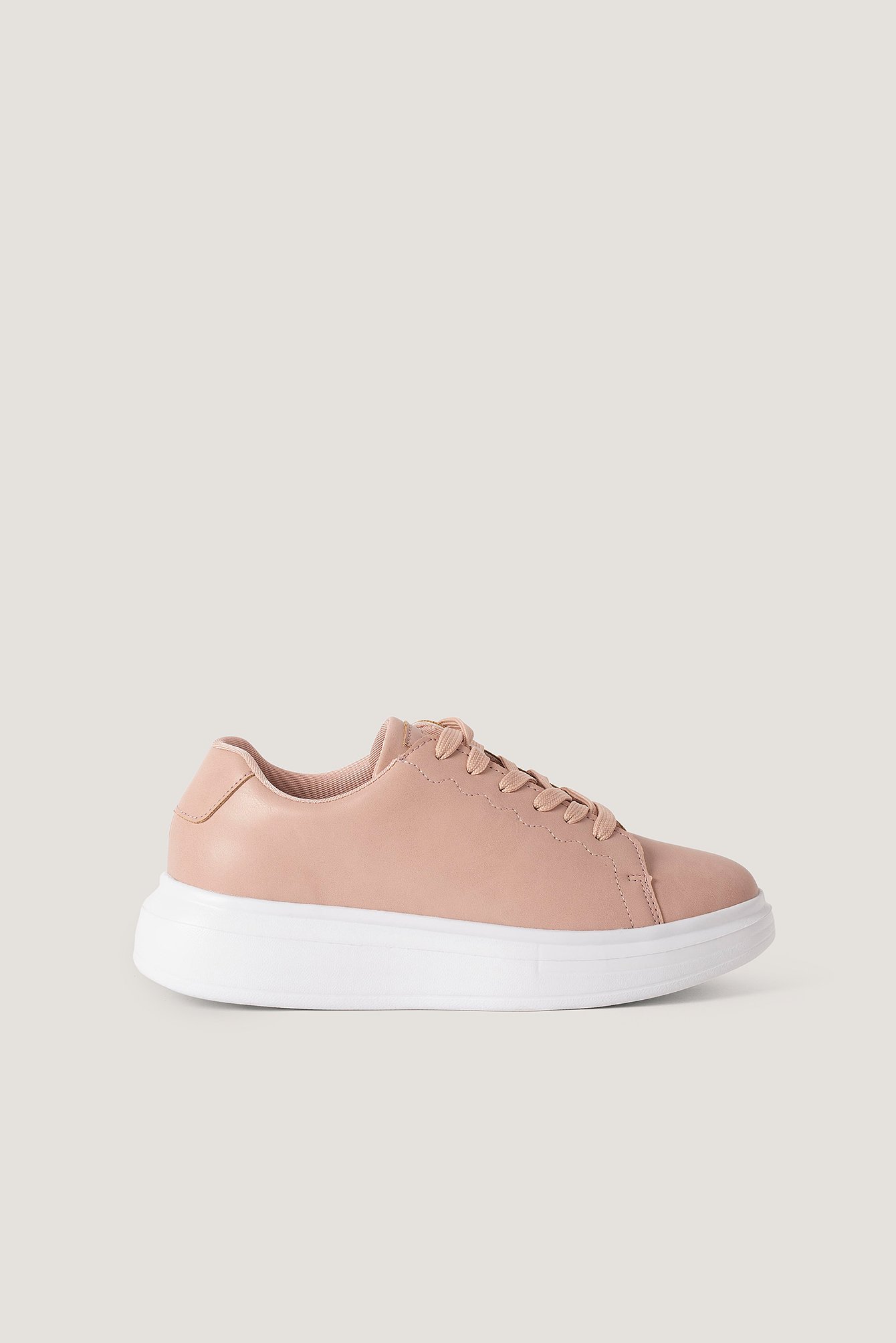 Dusty Pink Basic Court Trainers