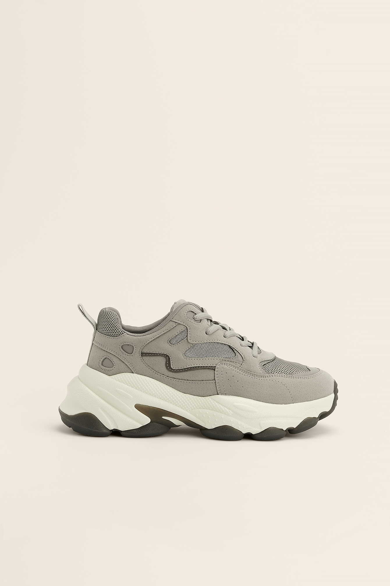 Grey Chunky Contrast Detail Trainers