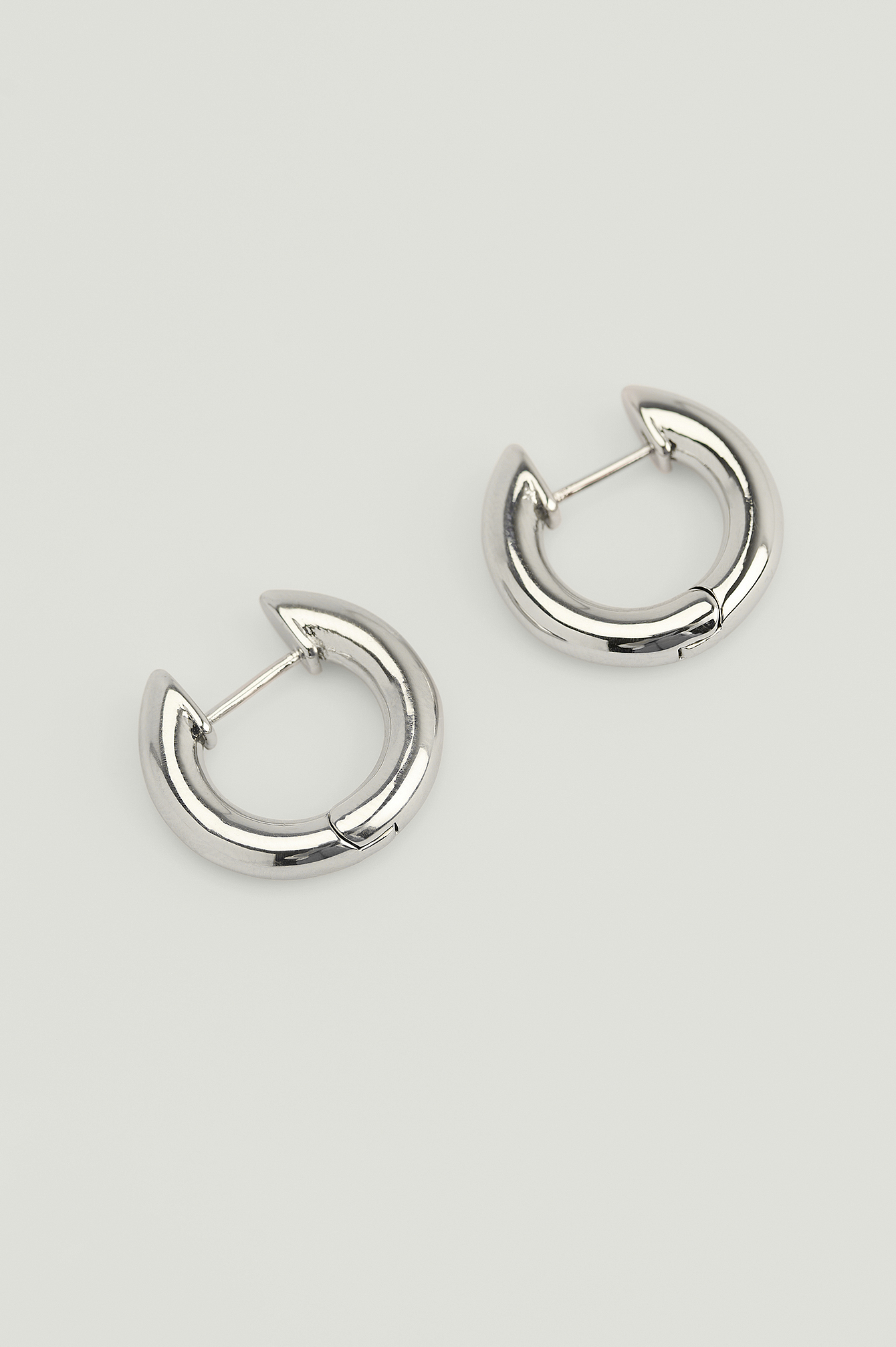 Silver Recycled Chunky Silver Plated Hoops