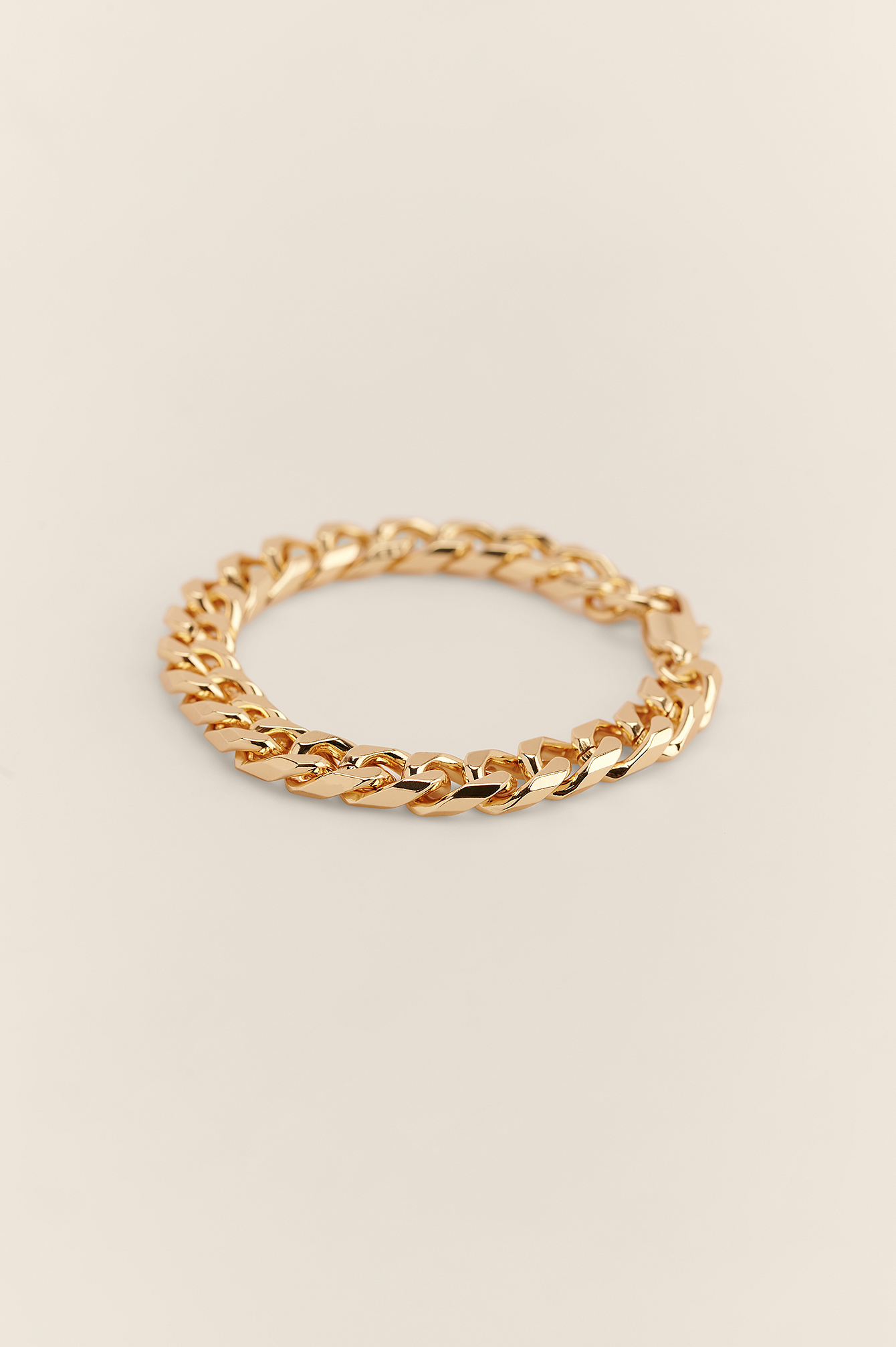 Gold Curb Chain Recycled Bracelet