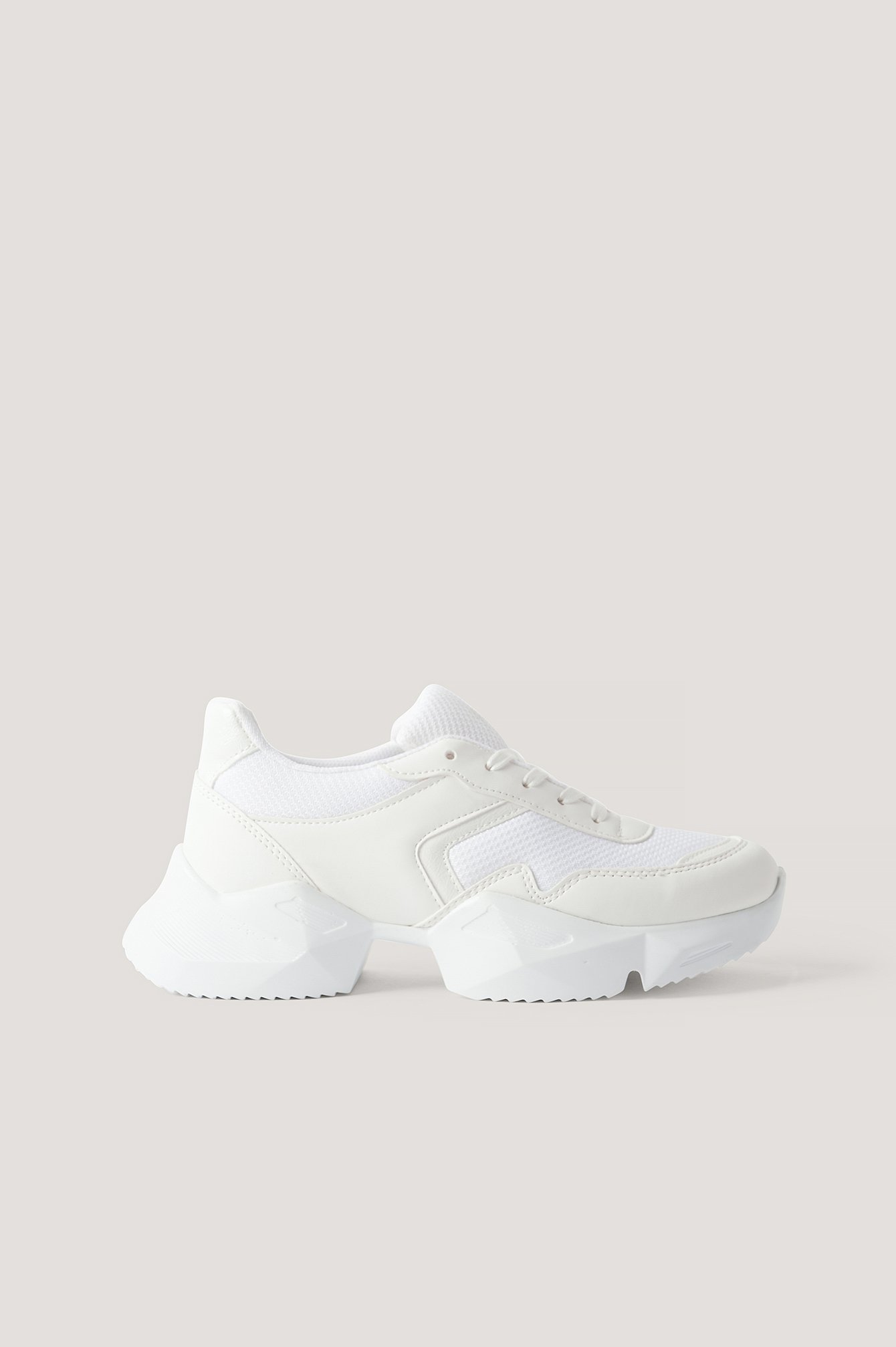 White Edged Sole Chunky Trainers