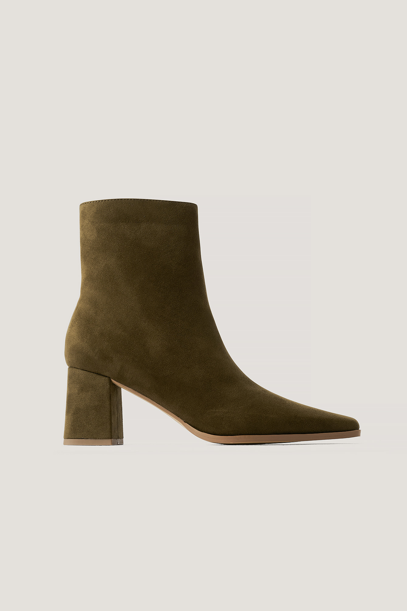 Moss Faux Suede Slim Toe Boots