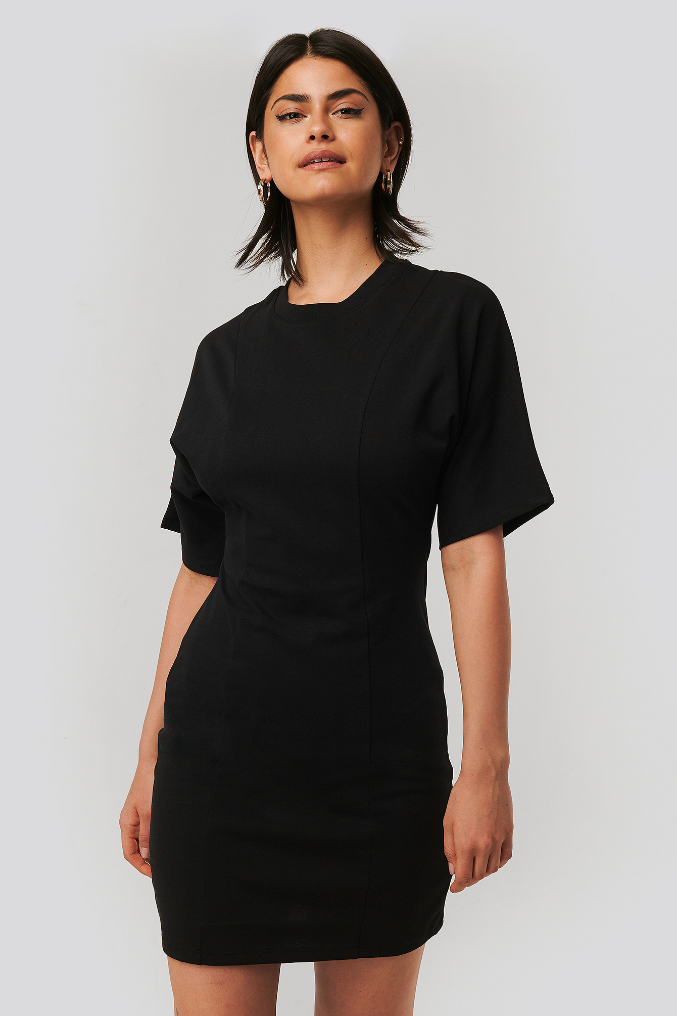 Black Fitted T-shirt Dress