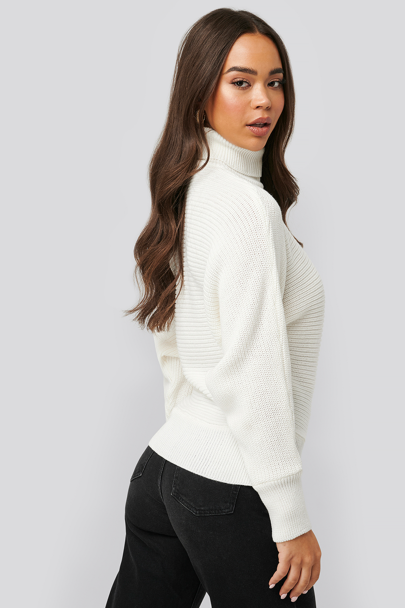 Offwhite Folded Knitted Sweater