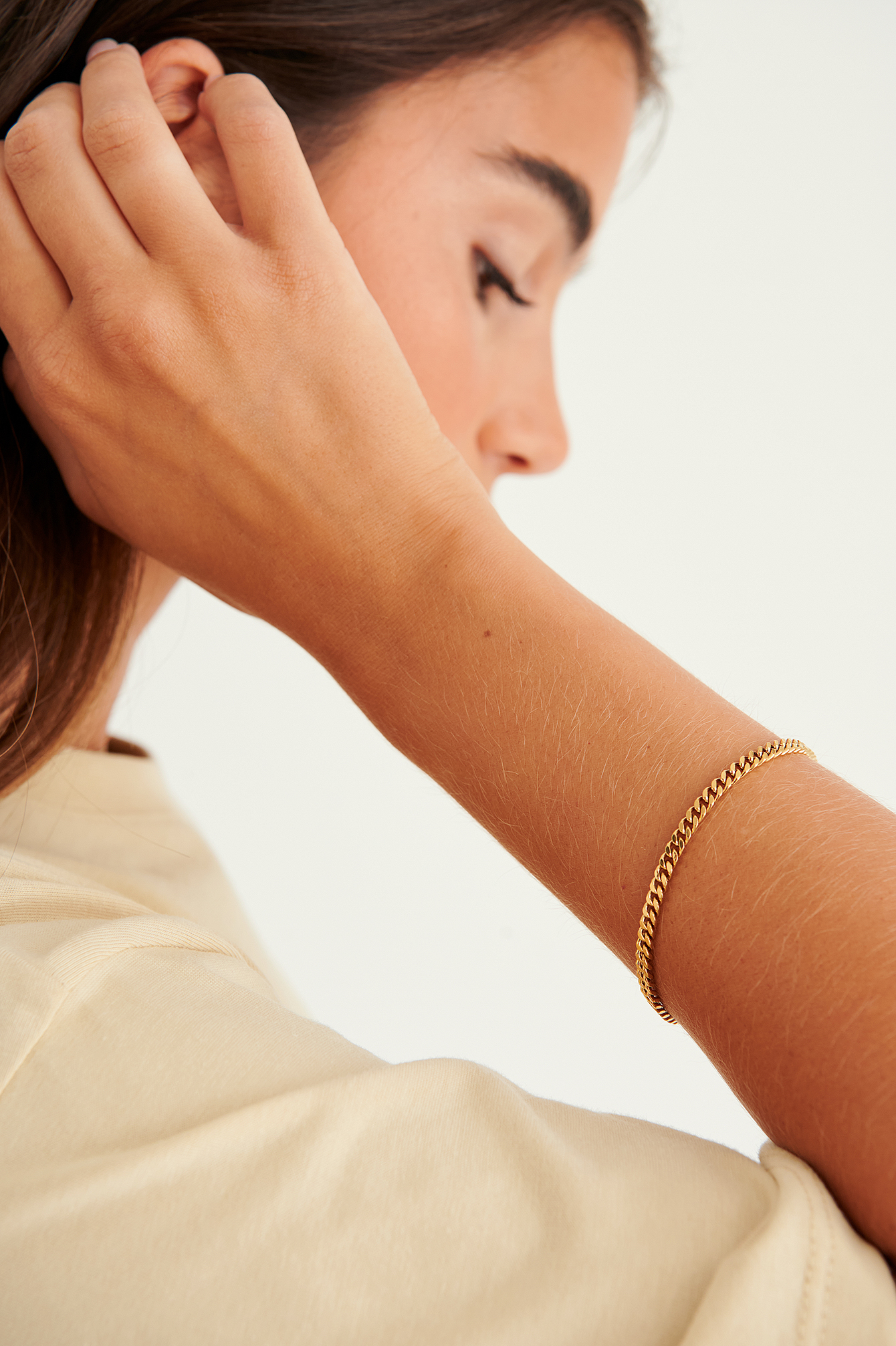Gold Recycled Gold Plated Chain Bracelet