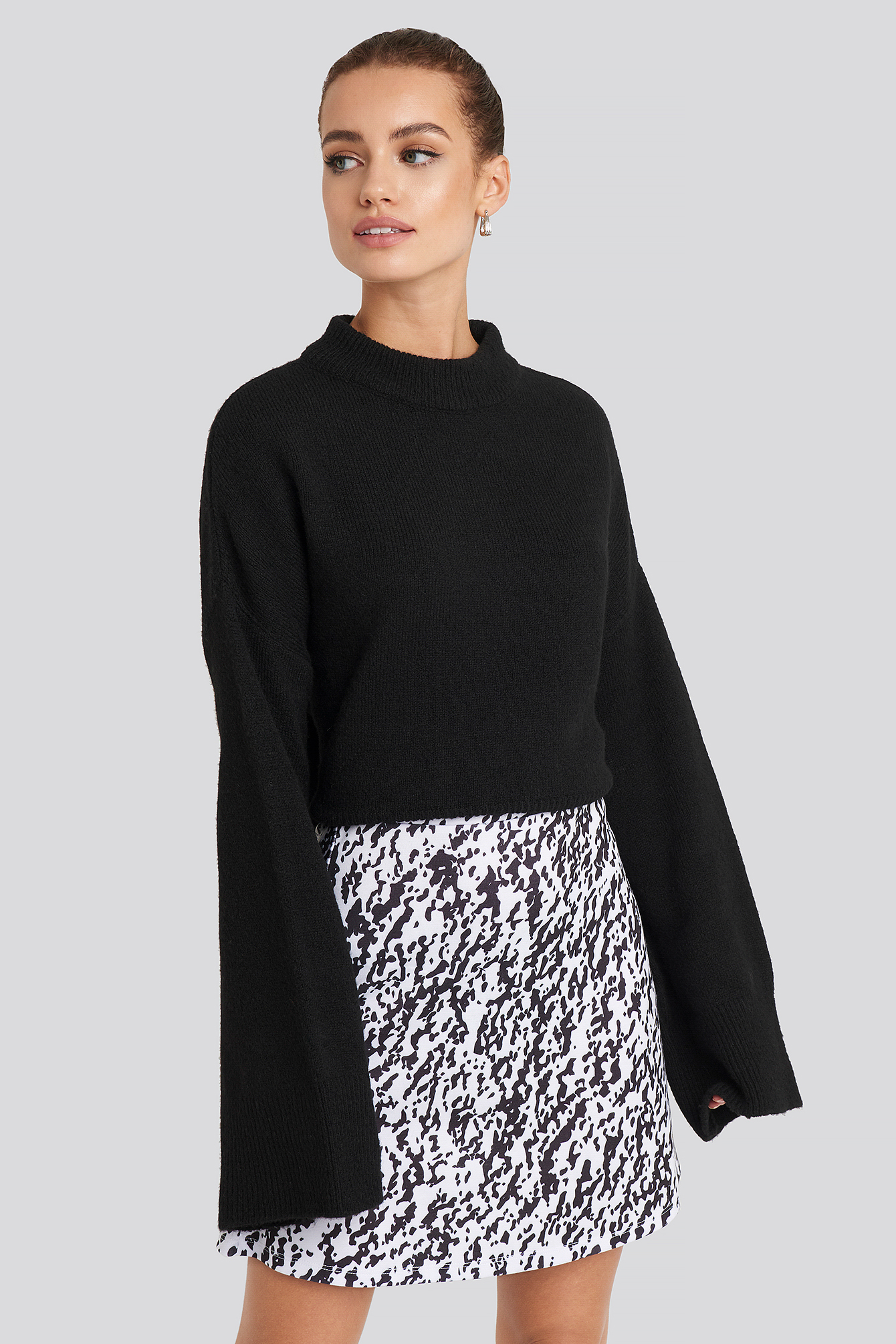 Leopard High Waist A-Line Skirt