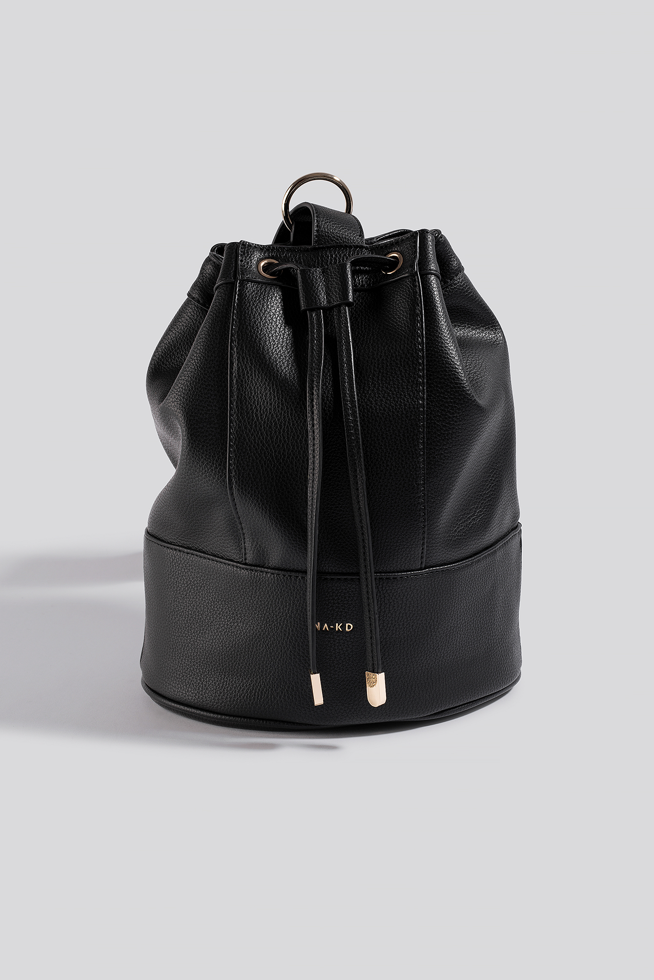 Black One Strap Bucket Bag