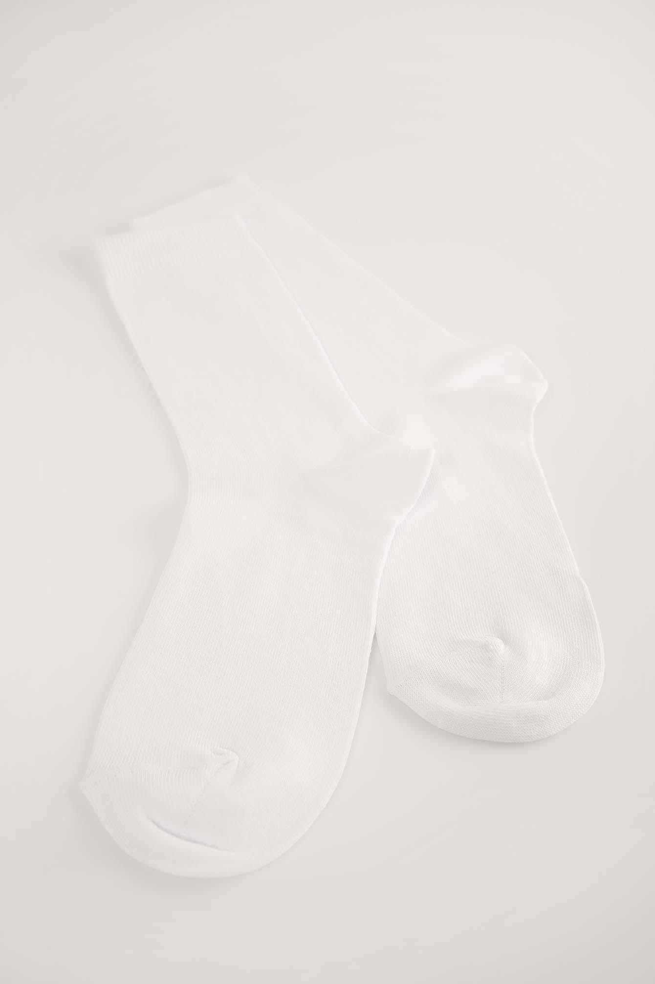 White Organic Basic Socks 5-pack