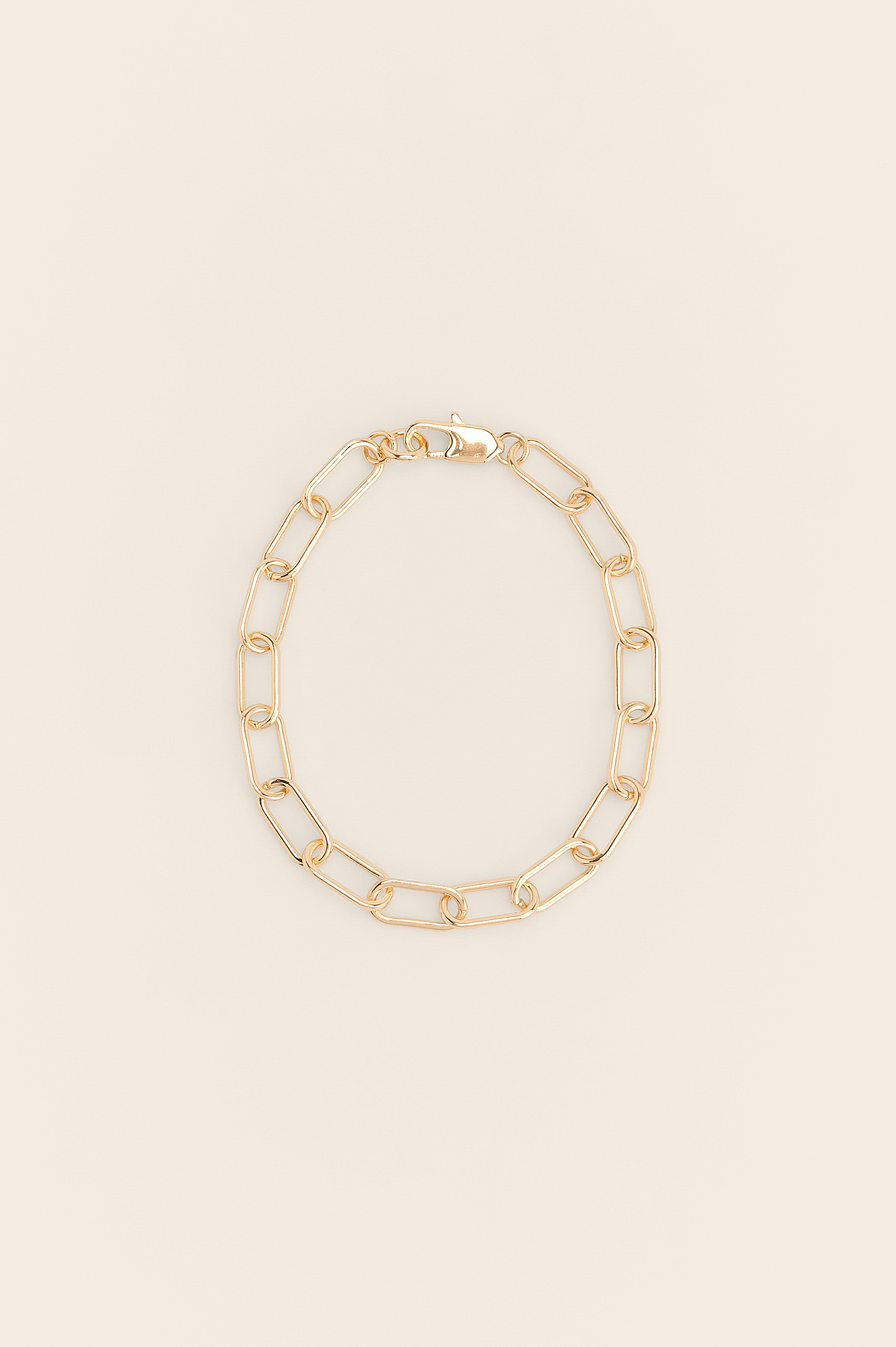 Gold Oval Recycled Chain Anklet