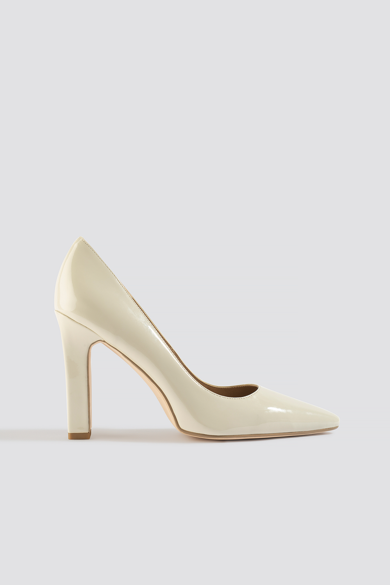 Nude Rounded Toe Pumps