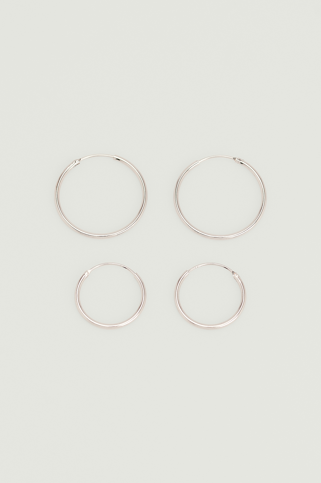 Silver Recycled Silver Plated Slim Hoops