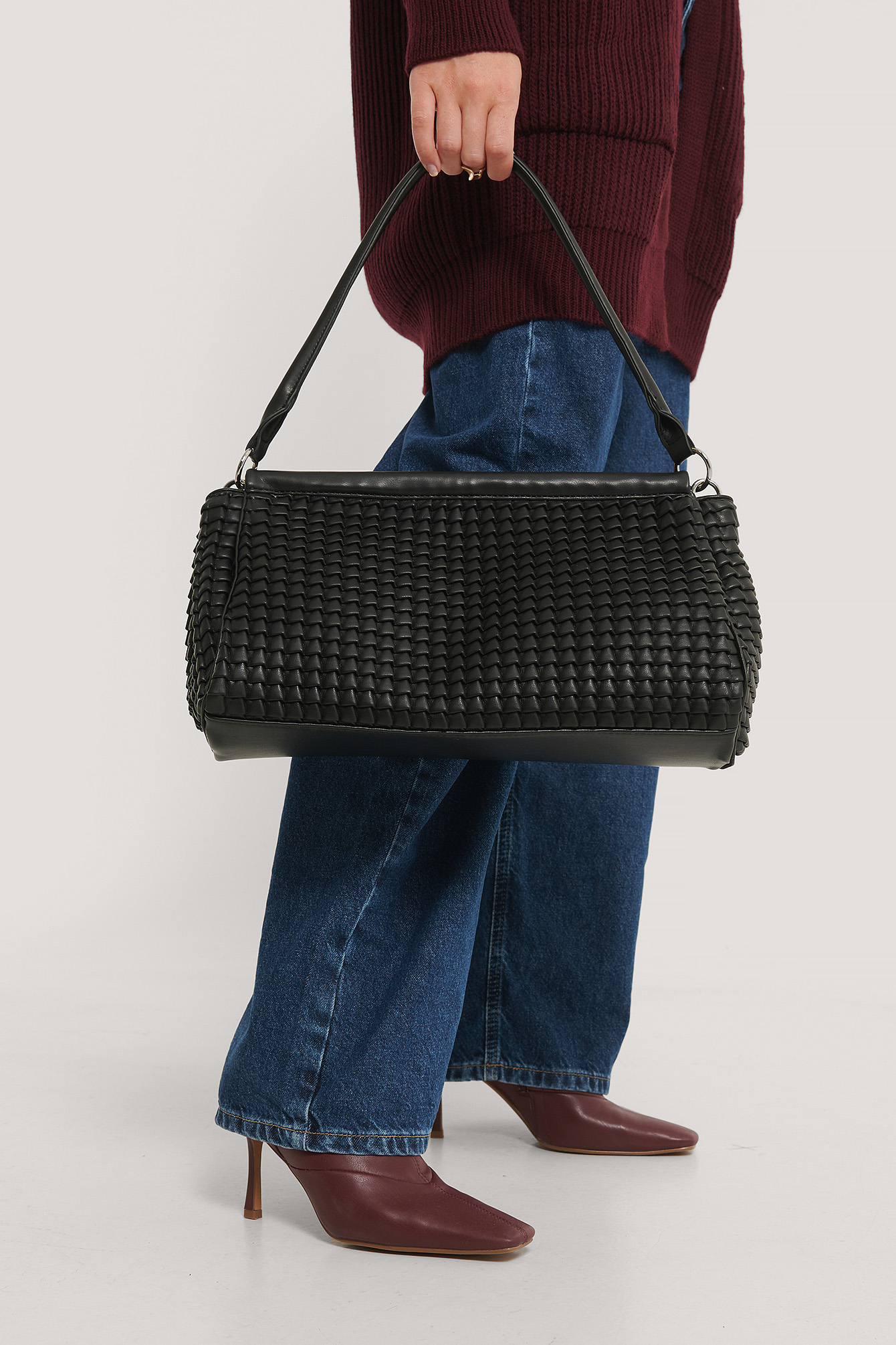 Black Structured Handbag