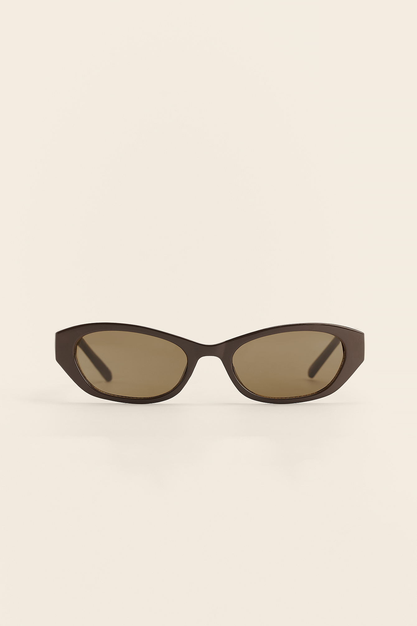 Brown Wide Drop Shape Retro Recycled Sunglasses
