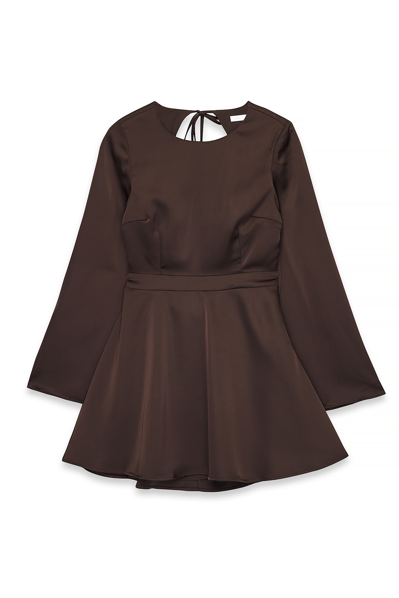 Brown Open Back Mini Dress