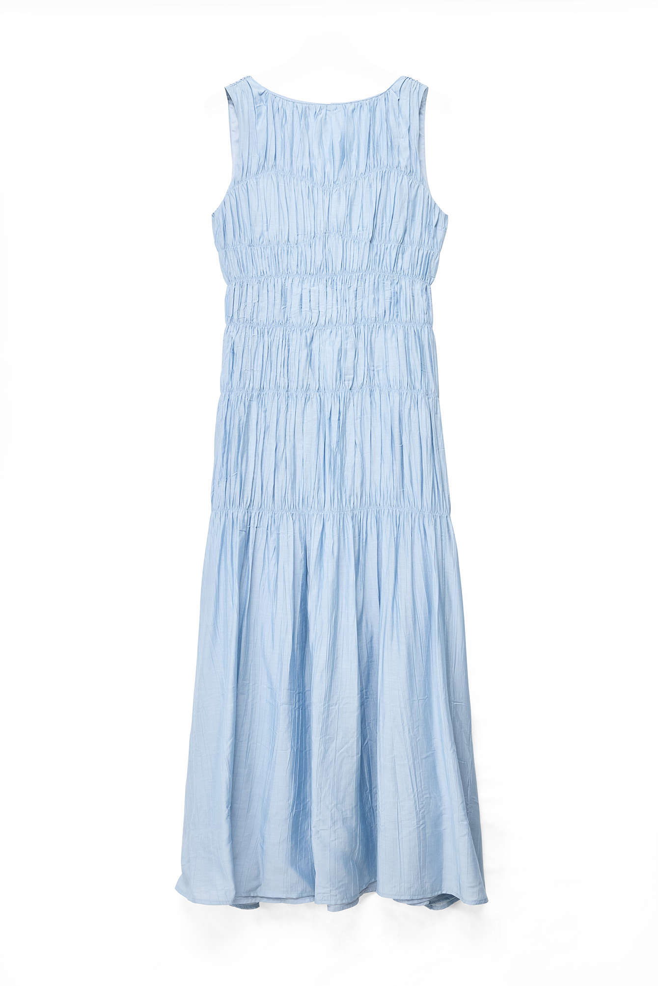 Light Blue Seam Detail Maxi Dress