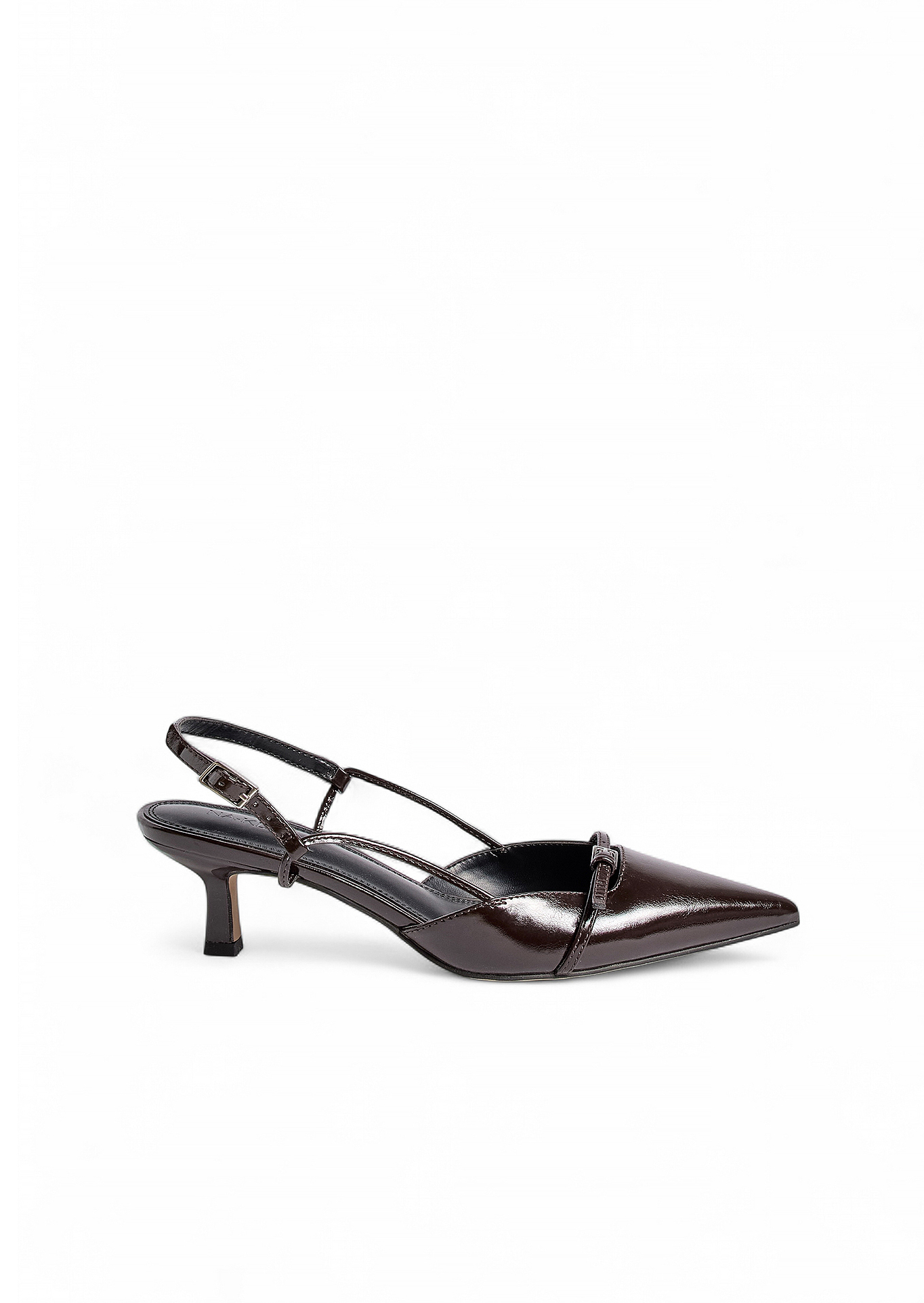 Brown Strappy Slingback Pumps