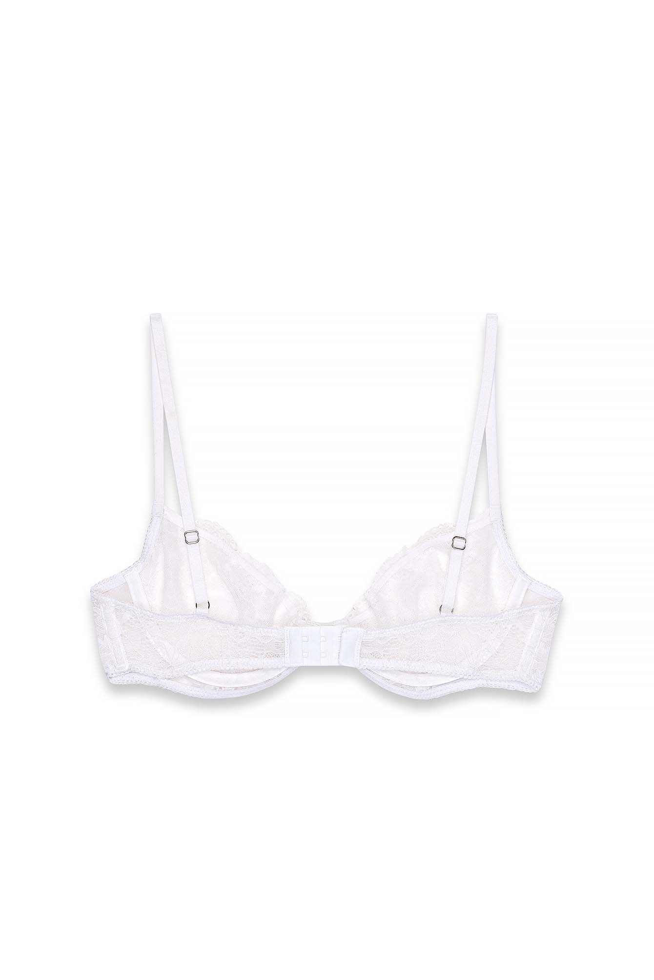 White Underwired Lace Bra