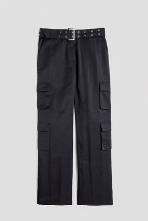 Black Cargo bukser med bælte