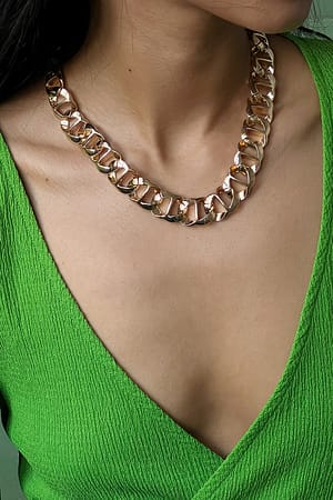 Gold Big Chunky Chain Necklace