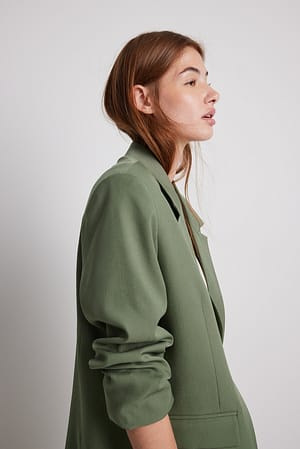 Green Klassieke blazer