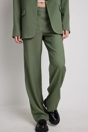Green Klasyczne spodnie do żakietu