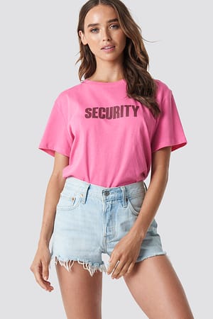 Pink T-shirt oversize Security