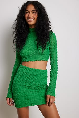 Green Minifalda estructurada y ajustada