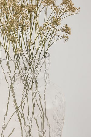 Clear Structured Glass Vase