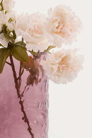 Lilac Hammered Glass Vase