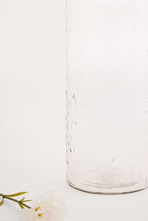 Glass Jarrón de cristal amartillado
