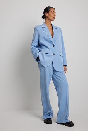 Blue Anzughose mit hoher Taille