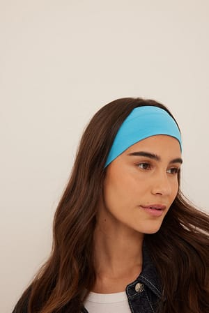 Aqua Blue Jersey Headband