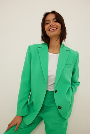 Green Strukturert oversized blazer