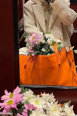 Orange Tote Bag oversize