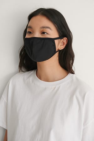 Black 3-pack bas ansiktsmasker