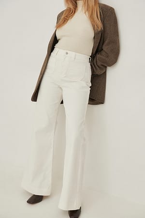 Offwhite 70´s Front Pocket Wide Leg Jeans