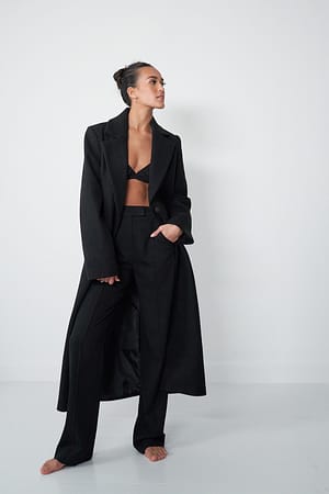 Black Long Tailored Coat