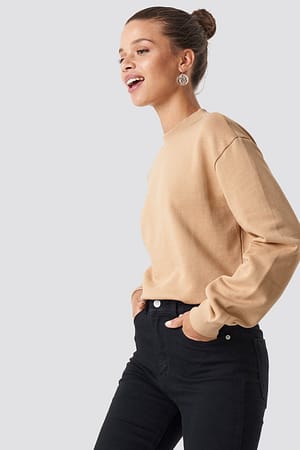 Light Beige Basic Sweater