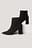 Basic Slanted Heel Faux Suede Boots