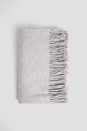 Grey Melange Schal aus Wollmischung