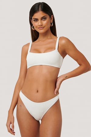 White Beachy Highcut Bikini Panty