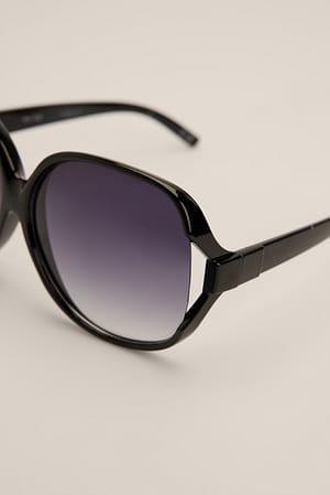 Black Solbriller med megaramme