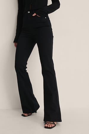 Black Jeans Cintura Subida Skinny Bootcut orgânicos